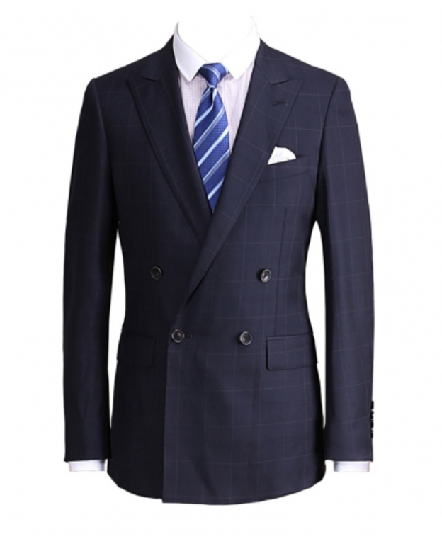 TBC Signature Navy Check Suit